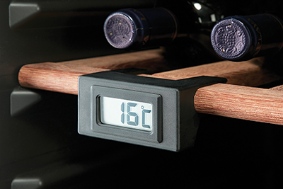 What do the different temperature zones in the wine cooler mean?