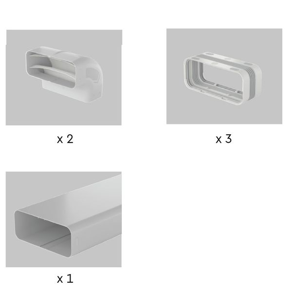 Rörföringspaket Prime 2, för frånluft