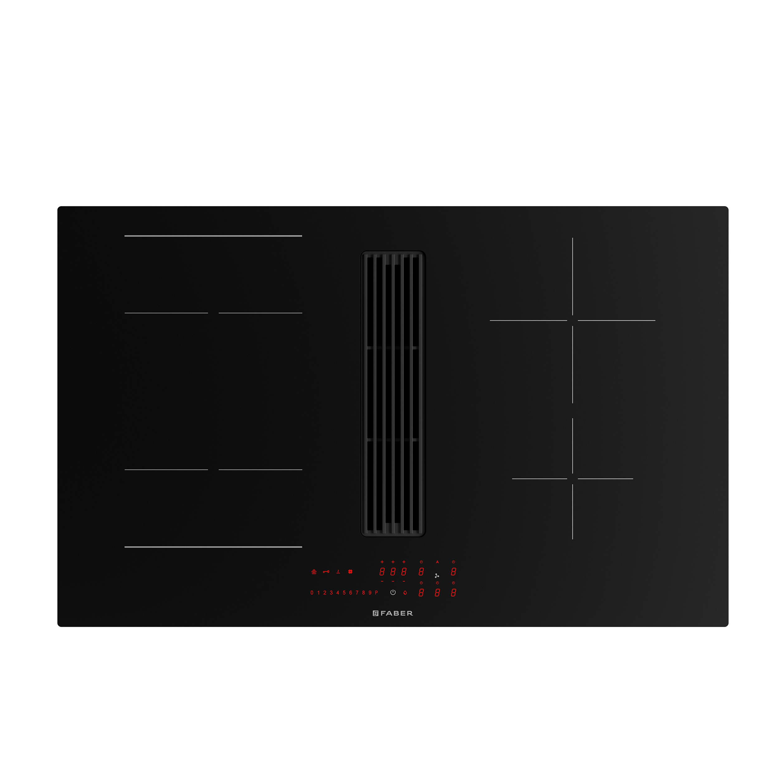 Faber Galileo Linear F830 - Induction hobs with extractor