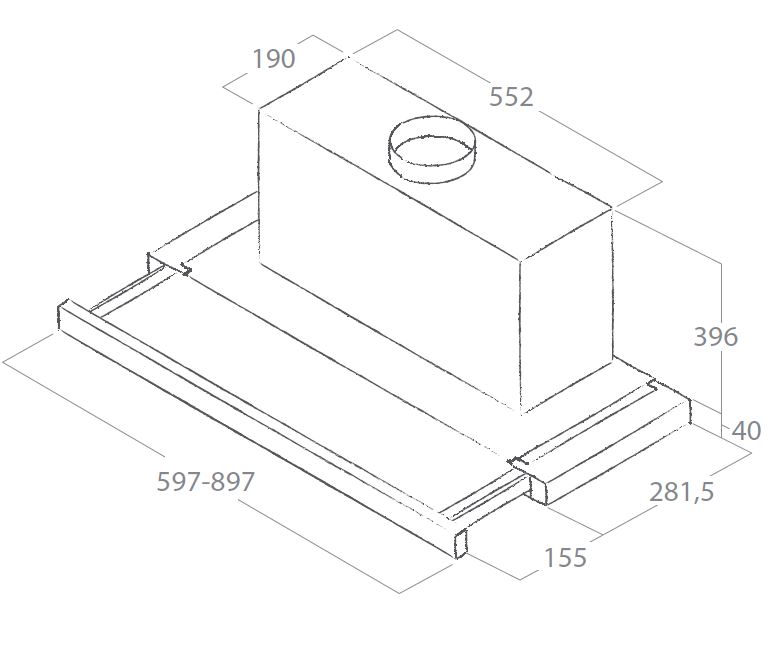 Comprar campana Elica ELITE 35 GRIX/A/60 silver inox 60cm 647m3/h