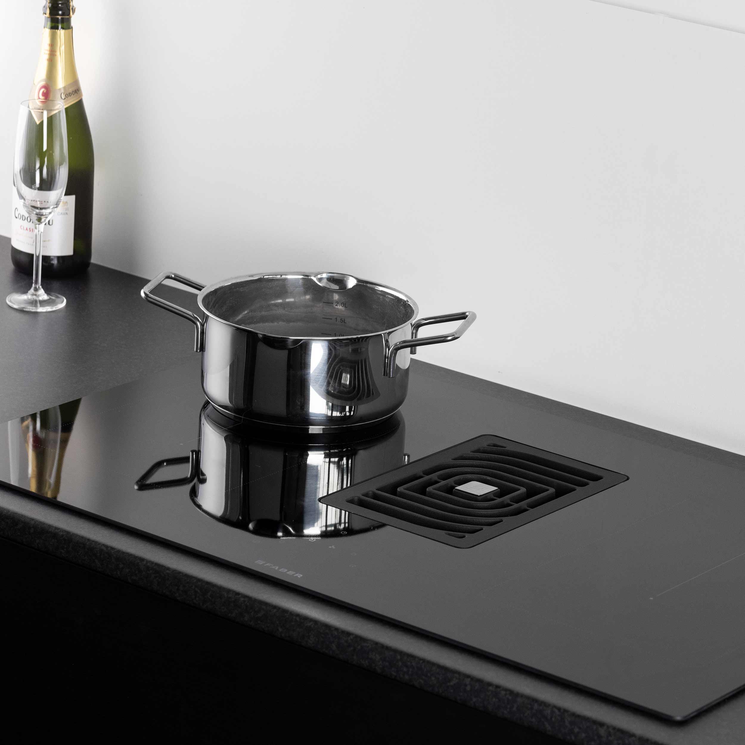 Faber induction deals hob with extractor